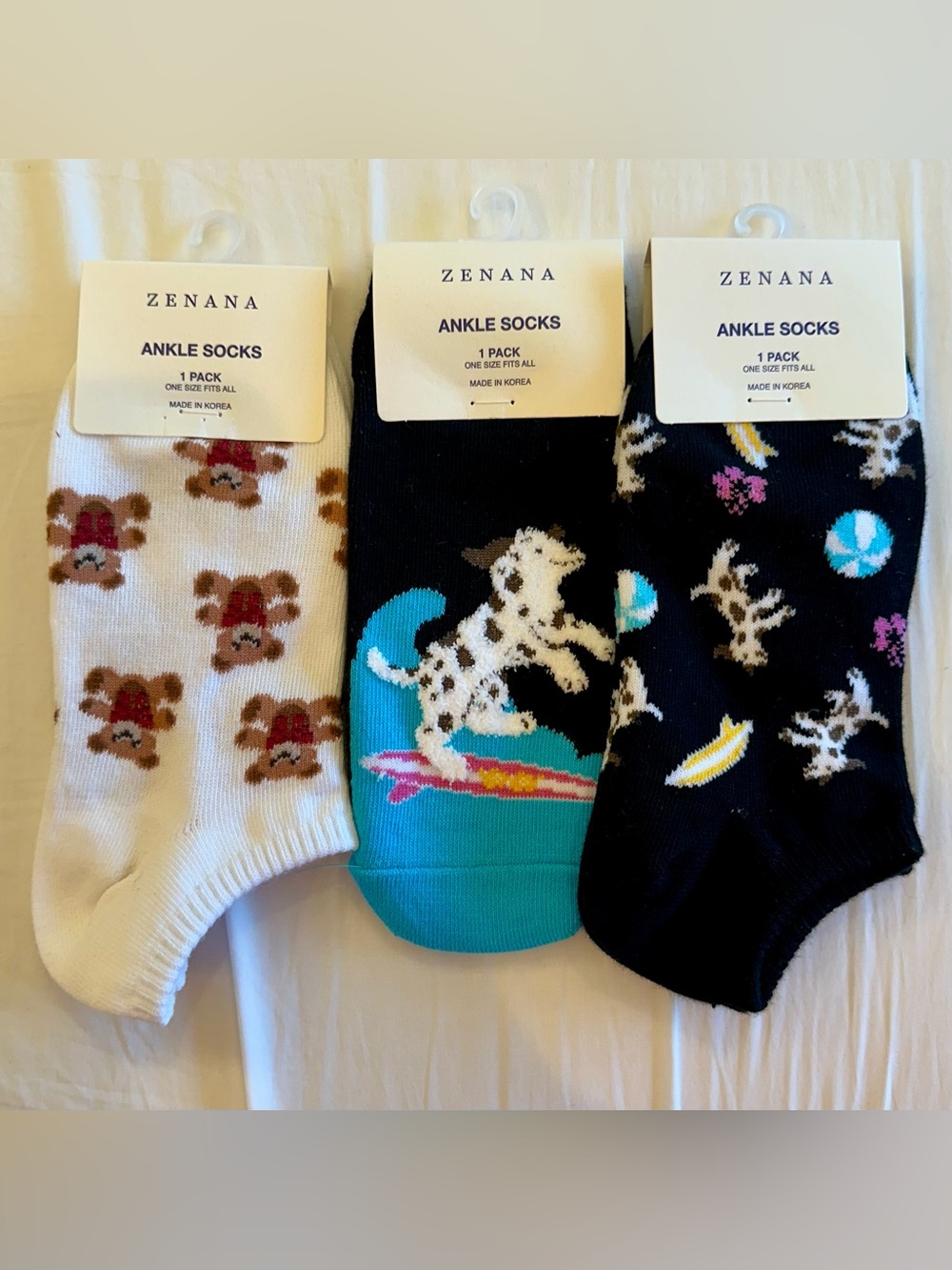 NWT Zenana Ankle Socks Bundle of 3 Pairs One Size